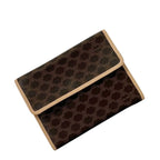 Celine Trifold Wallet Brown Macadam Leather YS 10 15