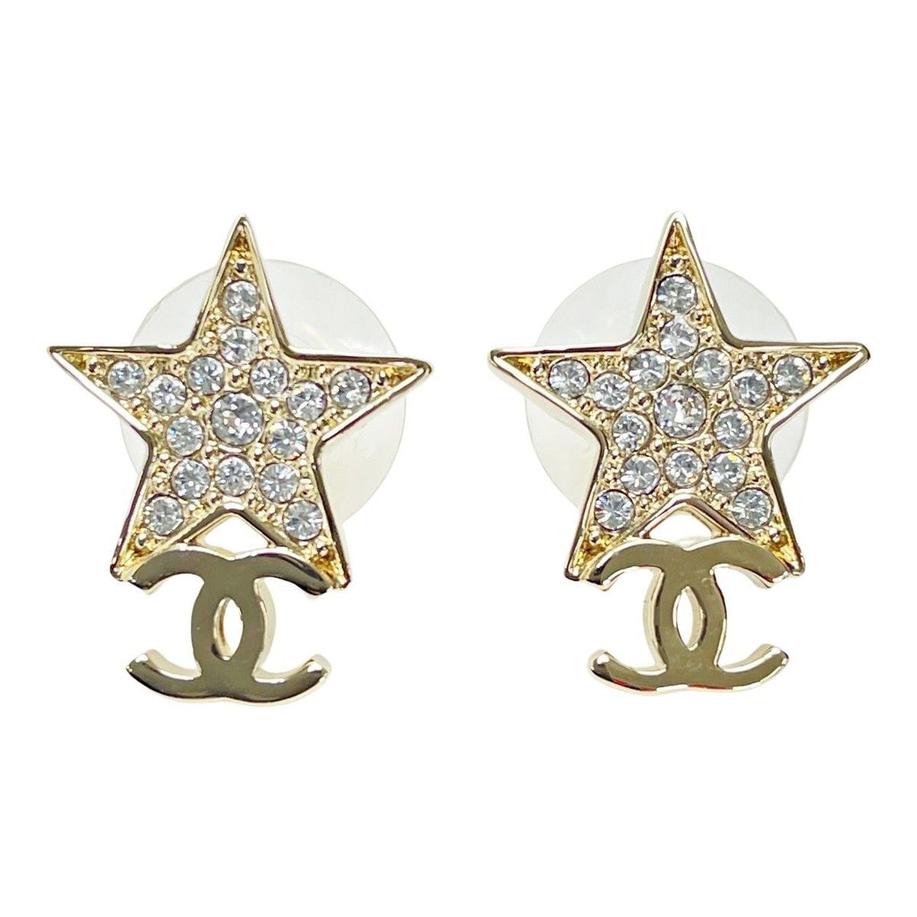Chanel Gold Star Coco Mark GP Rhinestone Accessories