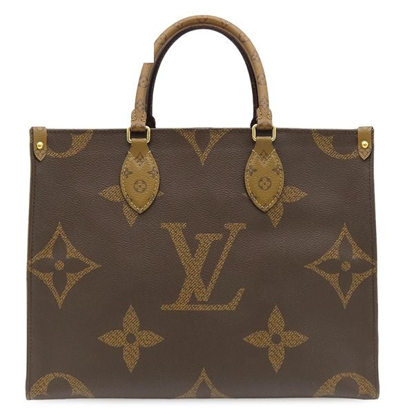 Louis Vuitton Tote Bag On The Go MM Monogram Canvas Reverse Gold