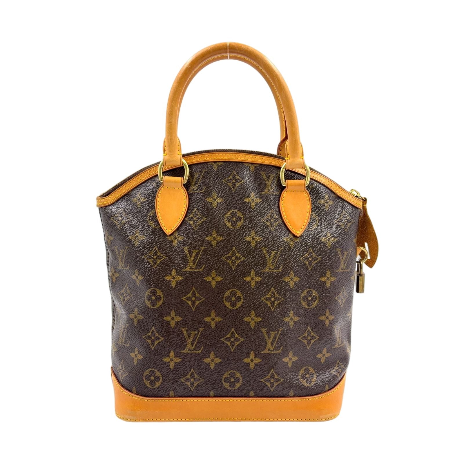 Louis Vuitton Monogram Leather Brown Light Handbag Gold