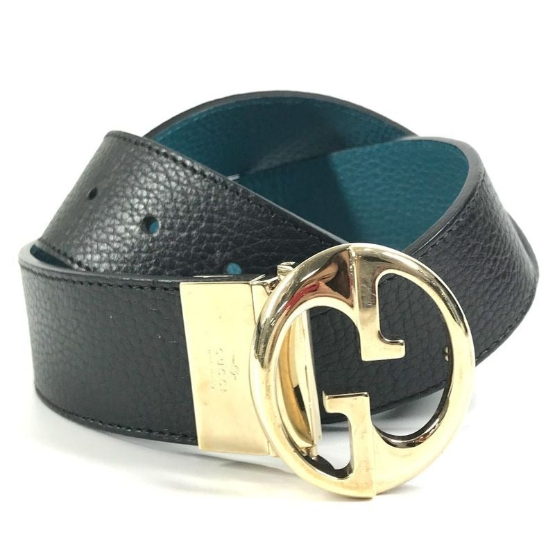 Gucci Belt Double G GG Logo Leather Black — view 2