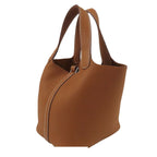 Hermes Picotin Lock PM Gold Silver Taurillon Handbag — view 2
