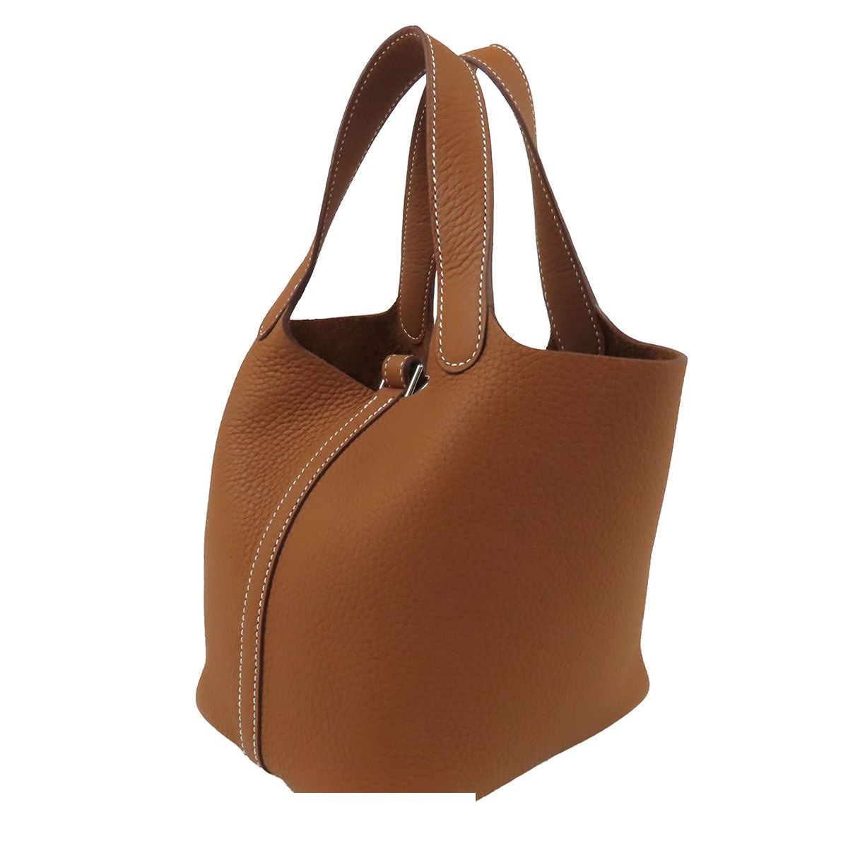 Hermes Picotin Lock PM Gold Silver Taurillon Handbag — view 2