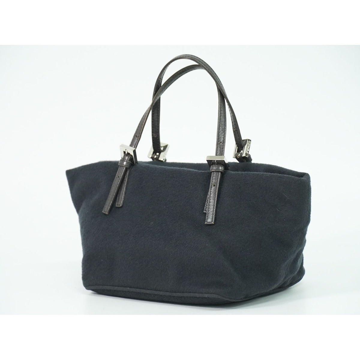 Fendi Zucca Logo Tote Cashmere Wool Black — view 2