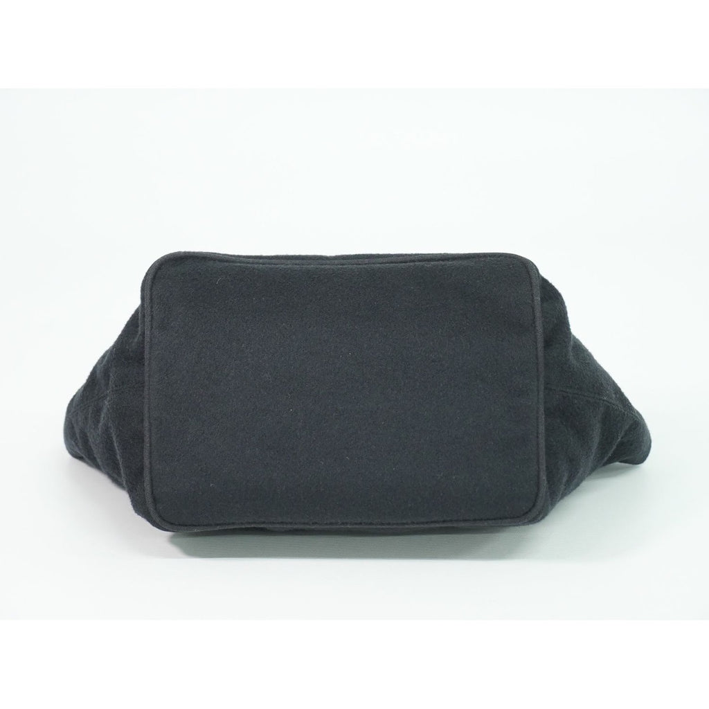 Fendi Zucca Logo Tote Cashmere Wool Black — view 3