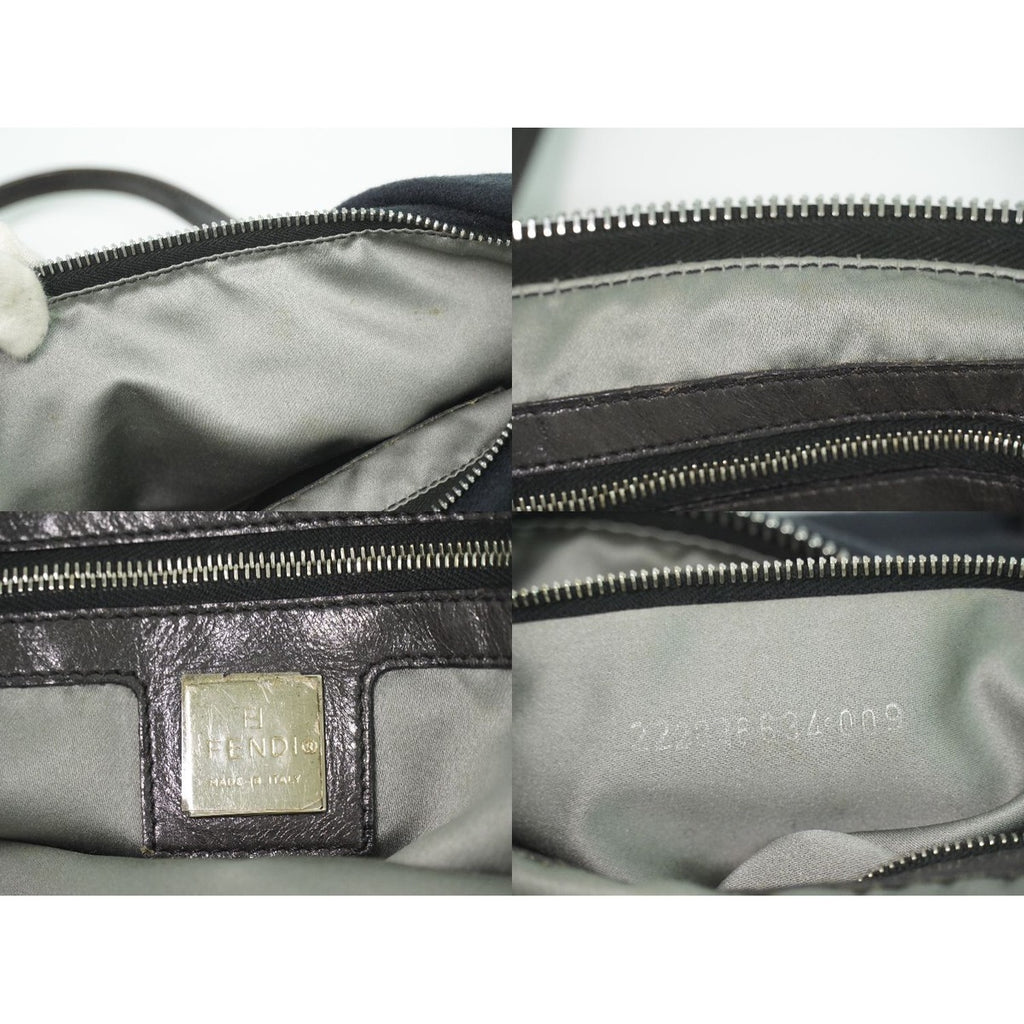 Fendi Zucca Logo Tote Cashmere Wool Black — view 9