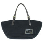 Fendi Zucca Logo Tote Cashmere Wool Black