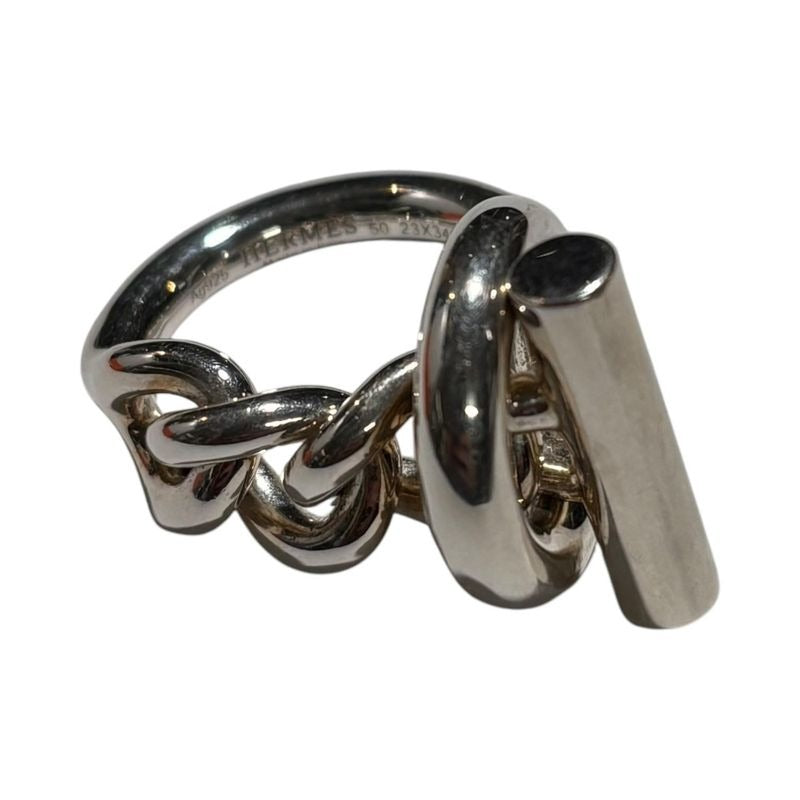 Hermes Echappe Croisette Ring GM 50 Silver Purchased in 2024
