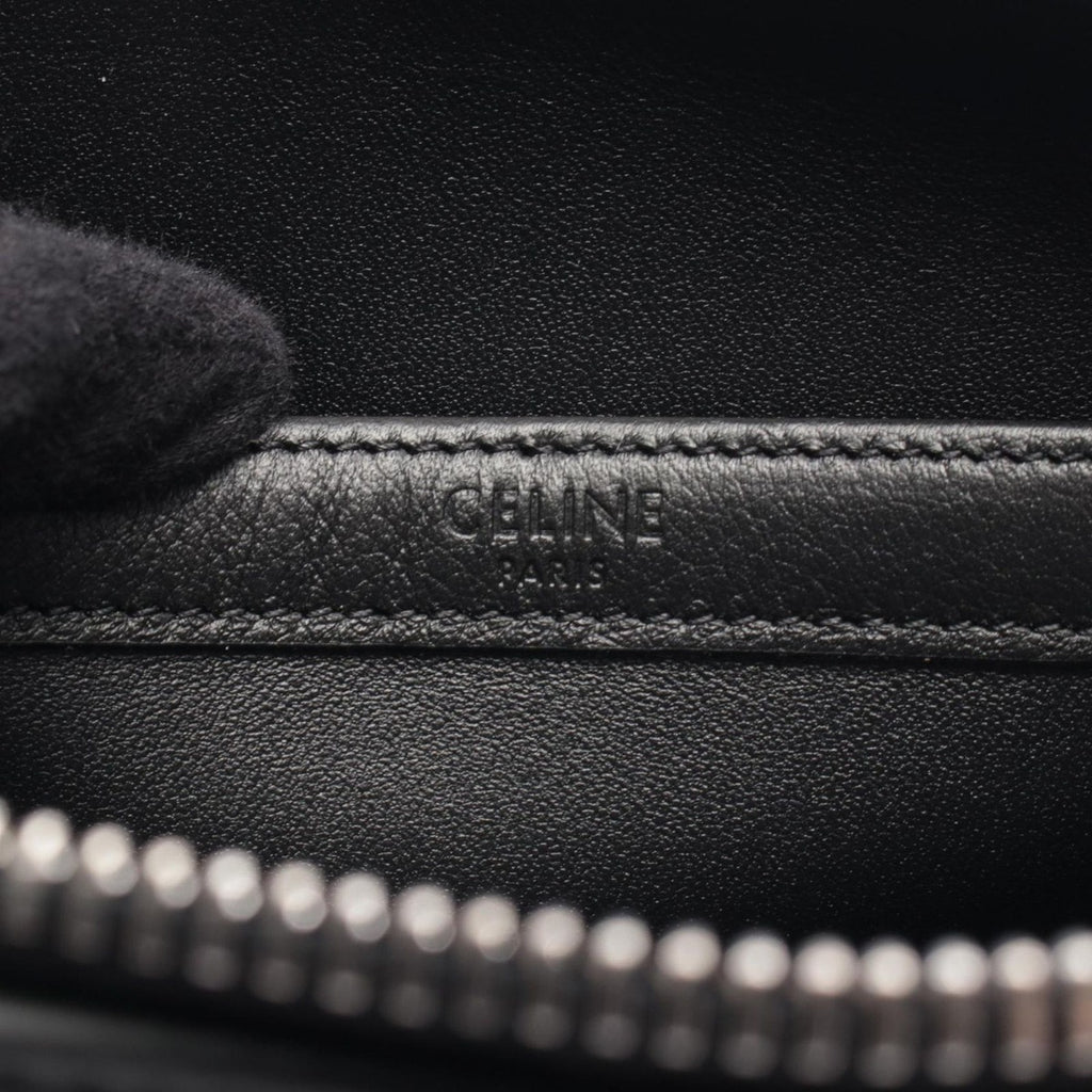 Celine Shoulder Bag Messenger Triomphe Black Leather — view 4