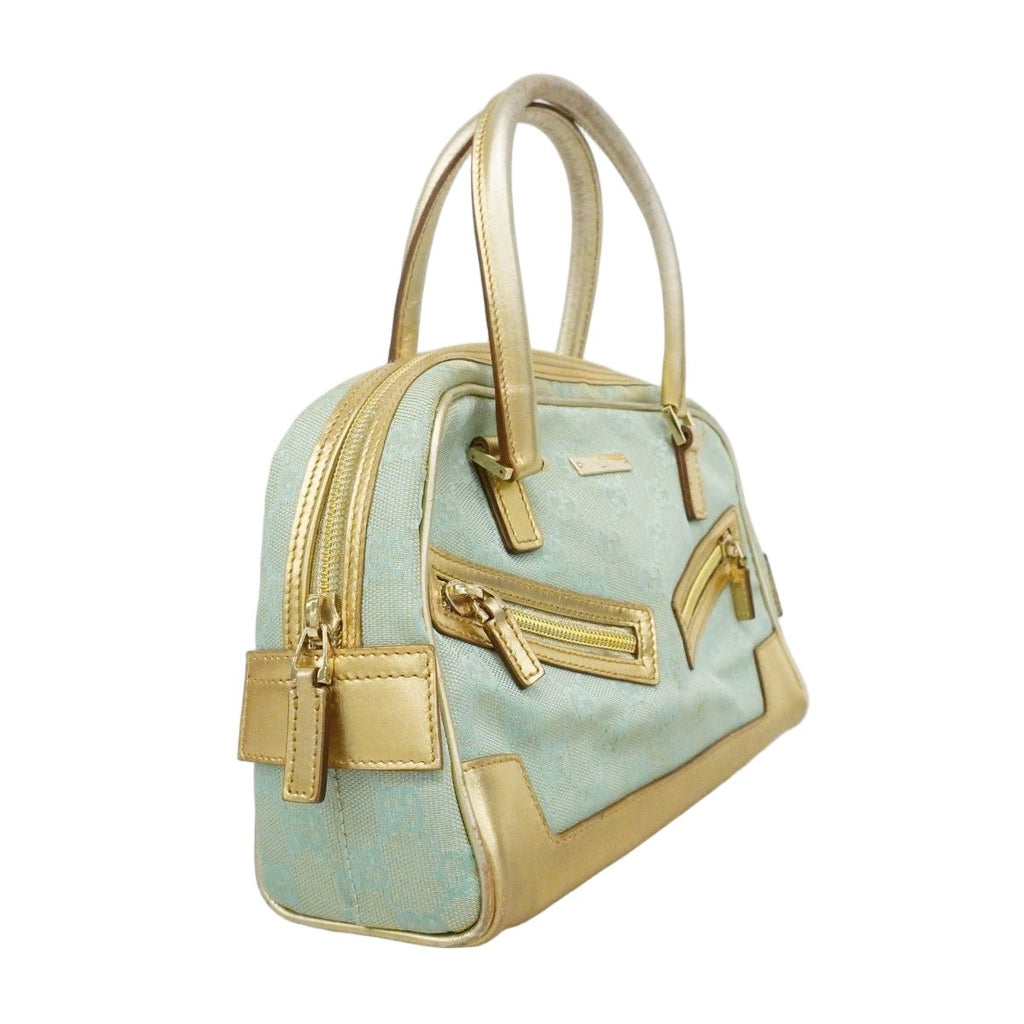 Gucci Handbag GG Canvas 000 Blue Gold — view 2