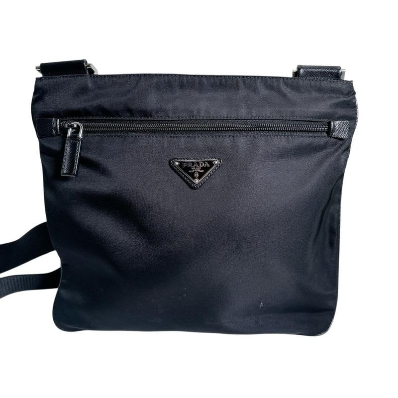 Prada Crossbody Body Bag Triangle Logo Shoulder Black — view 2