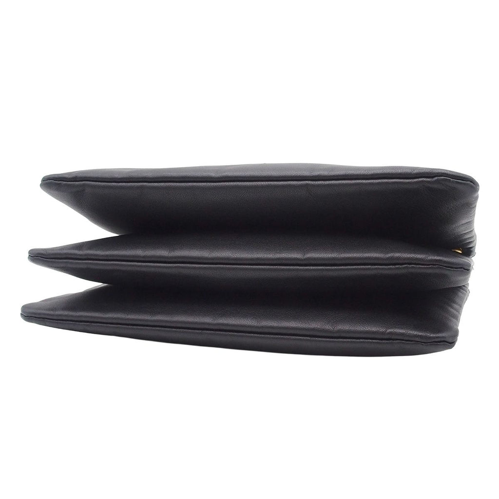 Celine Trio Large Black Lambskin Shoulder Bag — view 4