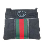Gucci Shoulder Bag GG Logo Nylon Black
