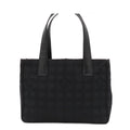 Chanel Tote Bag Black Gold Nylon New Travel Line PM
