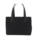 Chanel Tote Bag Black Gold Nylon New Travel Line PM