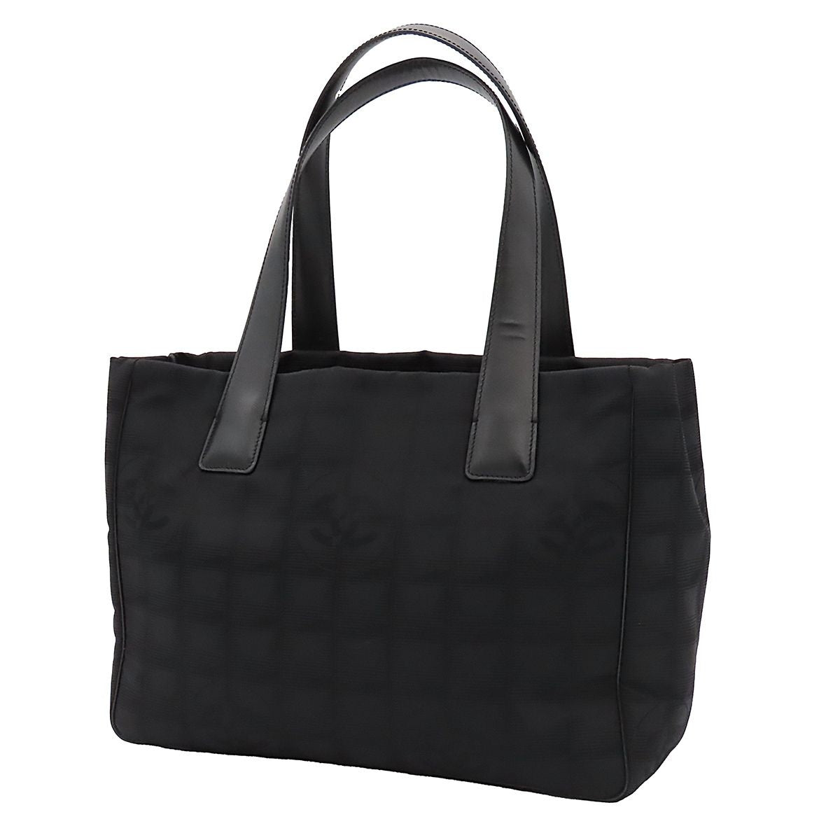 Chanel Tote Bag Black Gold Nylon New Travel Line PM — view 2