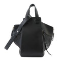Loewe Hammock Medium 2-Way Bag Leather Black Silver