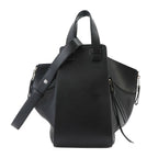 Loewe Hammock Medium 2-Way Bag Leather Black Silver