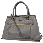 Gucci Micro Guccissima 2-Way Shoulder Bag Tote Leather Gray