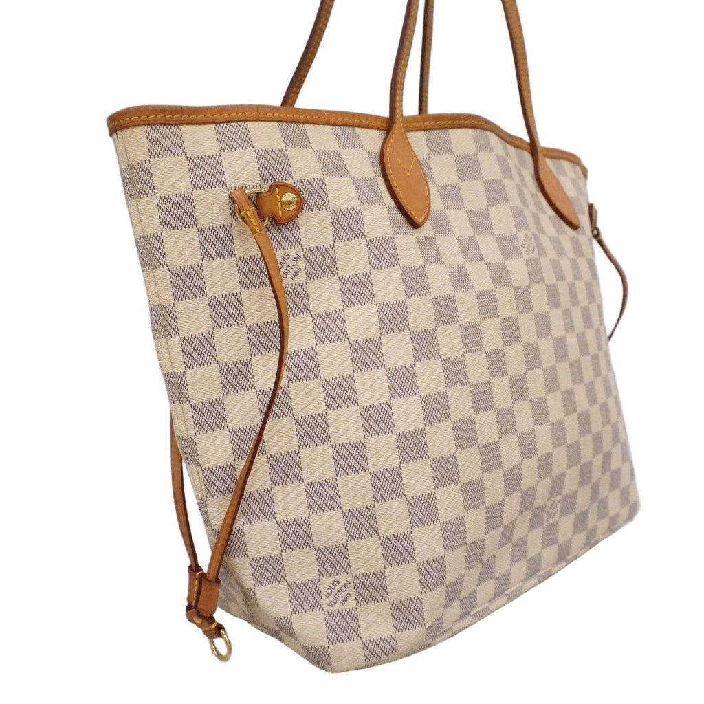 Louis Vuitton Tote Damier Azur Neverfull MM White — view 2