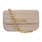 Celine Matelasse Monochrome epz.02 tr Shoulder Bag Goth Leather Ivory