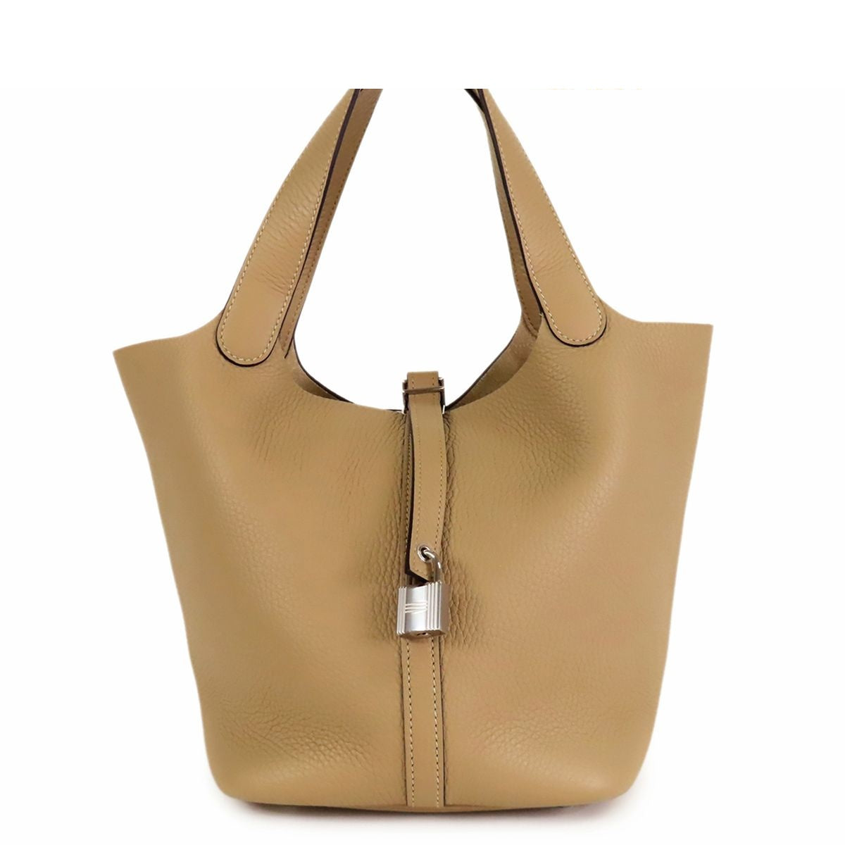 Hermes Picotin Lock MM Trench Silver Taurillon Handbag
