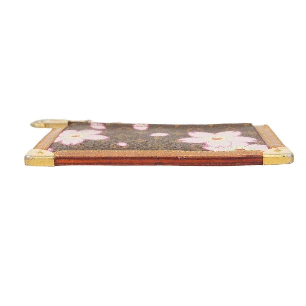 Louis Vuitton Coin Case Monogram Cherry Blossom Pochette Cles Brown Pink — view 2