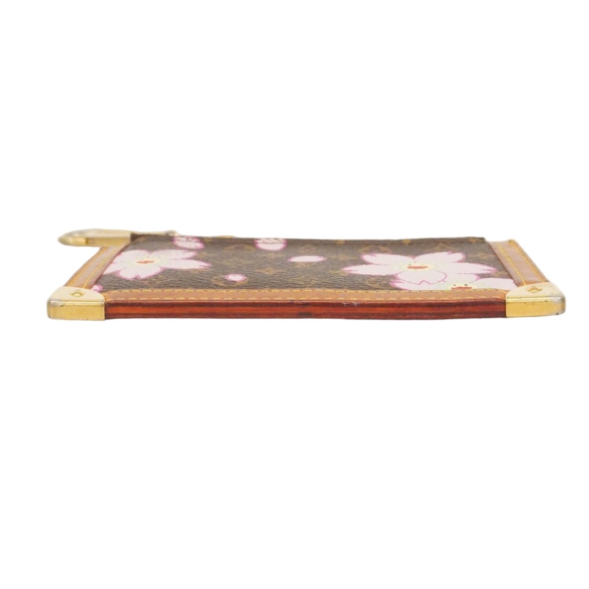 Louis Vuitton Coin Case Monogram Cherry Blossom Pochette Cles Brown Pink — view 2