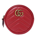 Gucci Wallet Coin Case Leather GG Marmont Red Zip Around