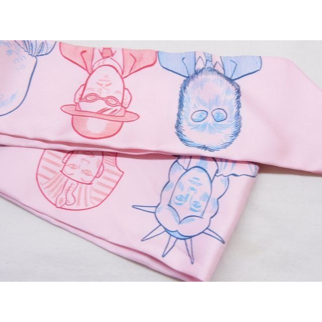 Hermes Twilly Scarf Dress CODE Rose Pale S 100% — view 2