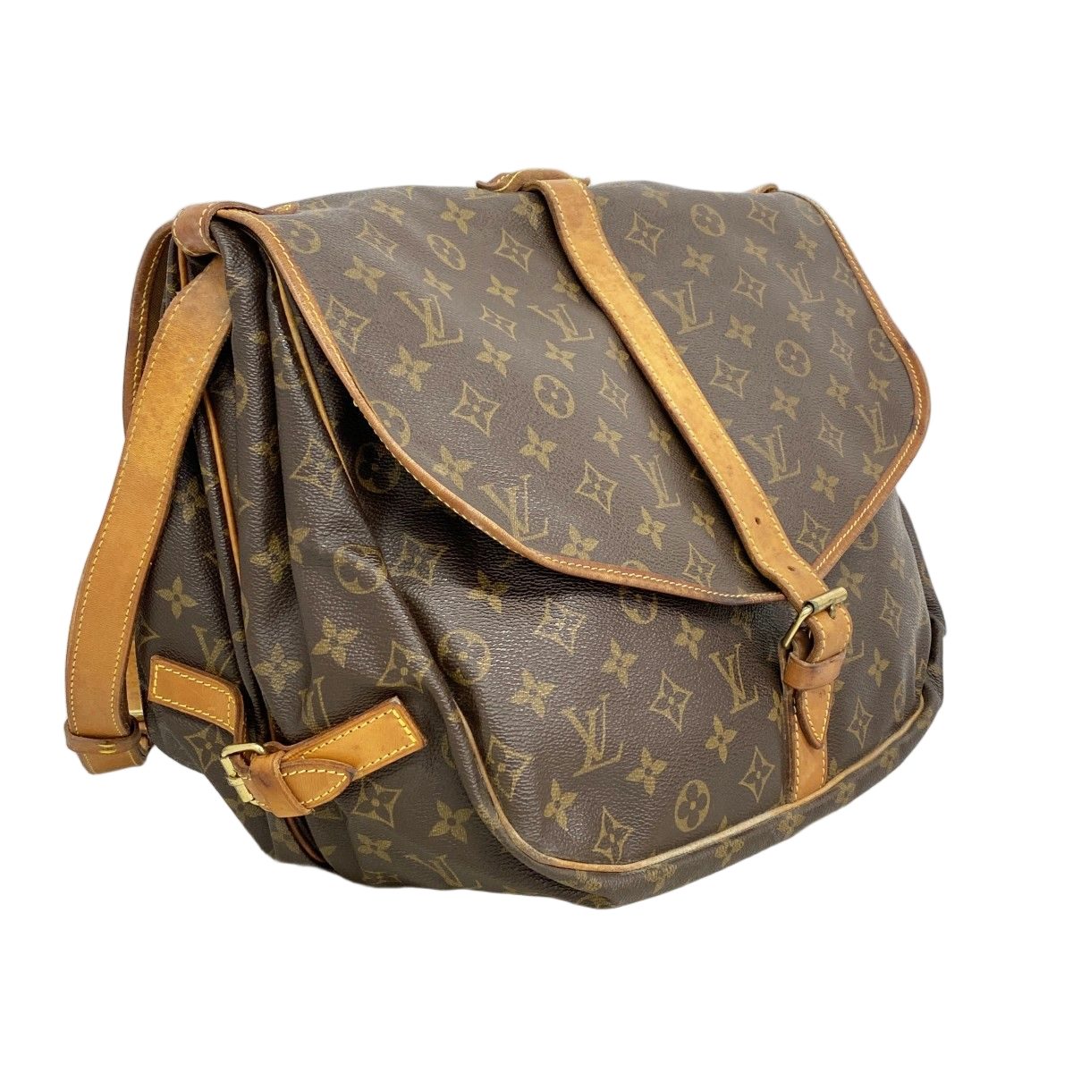 Louis Vuitton Shoulder Bag Monogram Saumur 35 Brown — view 2