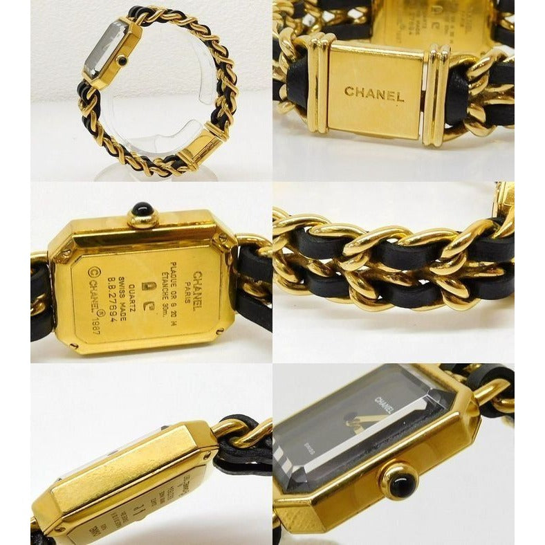 Chanel Watch Premier L Stainless Steel Gold Color Black Dial — view 2