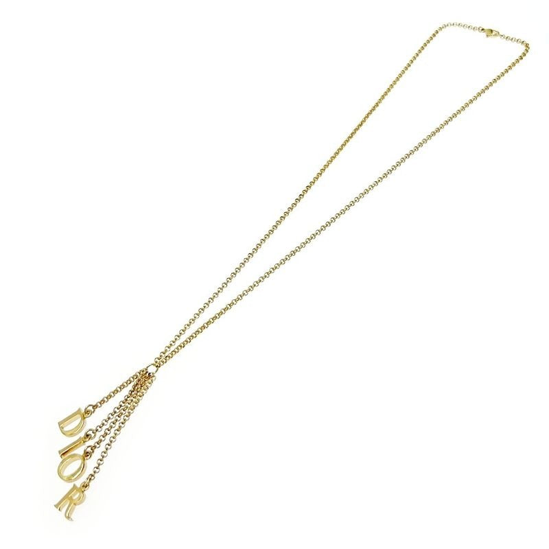 Christian Dior GP Logo Necklace Gold — view 2