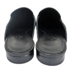 Hermes Oz Mule 38 Black Silver Leather Shoes — view 7