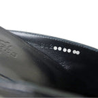 Hermes Oz Mule 38 Black Silver Leather Shoes — view 9