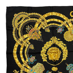 Hermes Scarf Carre 90 Silk Kosmia Space Black — view 2