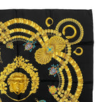 Hermes Scarf Carre 90 Silk Kosmia Space Black — view 3