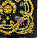 Hermes Scarf Carre 90 Silk Kosmia Space Black — view 5