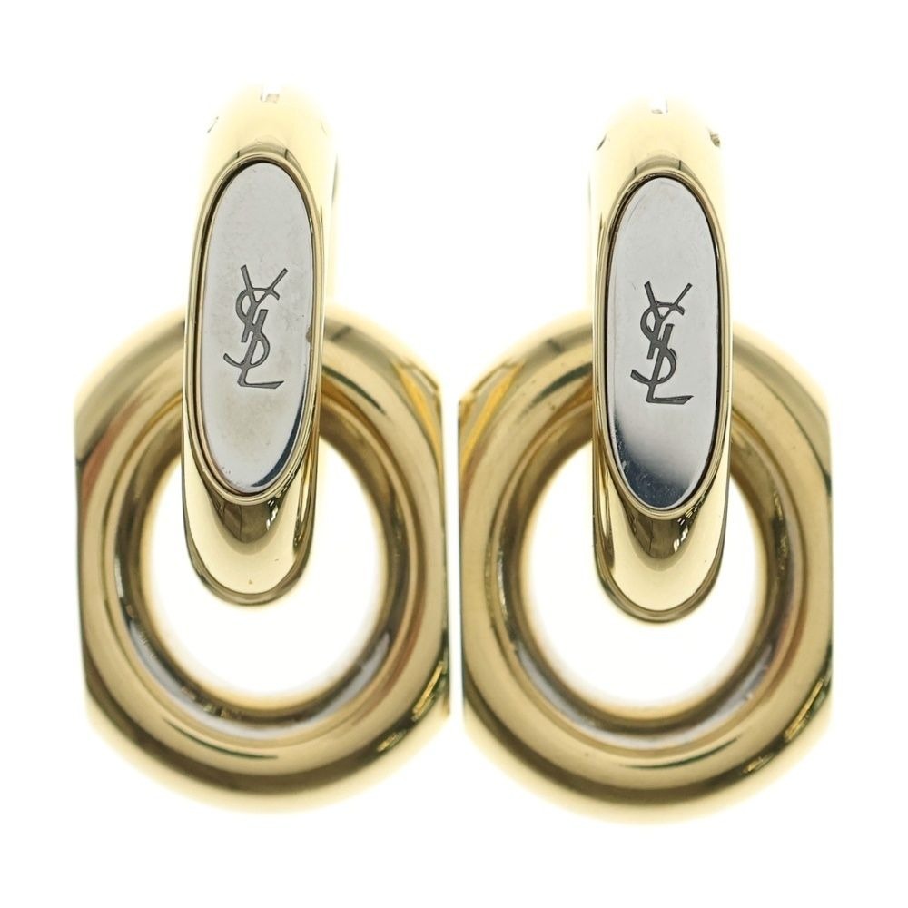 Saint Laurent Yves Cassandra Duo Link Earrings