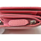 Chanel Wallet 2 Fold Leather Quilted Stitching Rose Silver — view 5