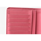 Chanel Wallet 2 Fold Leather Quilted Stitching Rose Silver — view 8