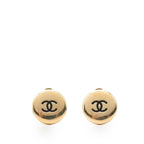 Chanel CC Logo Round Gold Plated