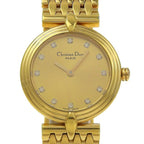 Dior Gold Plated Quartz Analog Display Dial Watch