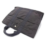 Hermes Tote Her Line MM Gray Silver Hardware Canvas — view 4