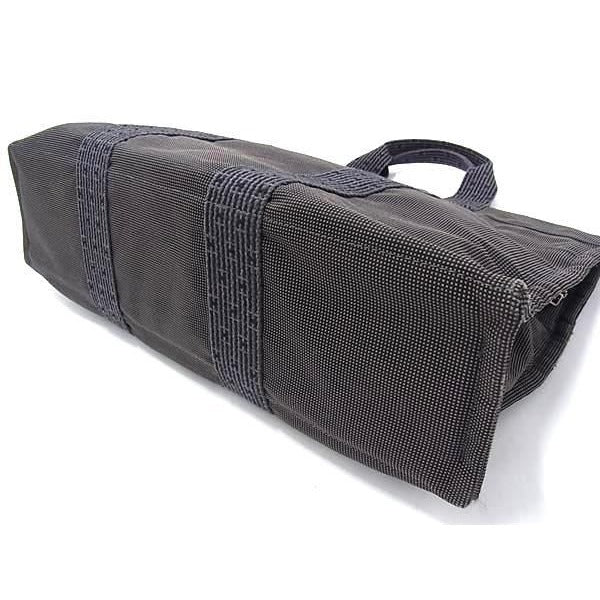 Hermes Tote Her Line MM Gray Silver Hardware Canvas — view 5