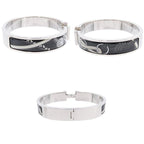 Hermes Clic HH Silver Black Metal Enamel Cheval Mirage Bracelet Bangle — view 2