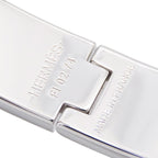 Hermes Clic HH Silver Black Metal Enamel Cheval Mirage Bracelet Bangle — view 4