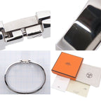 Hermes Clic HH Silver Black Metal Enamel Cheval Mirage Bracelet Bangle — view 8
