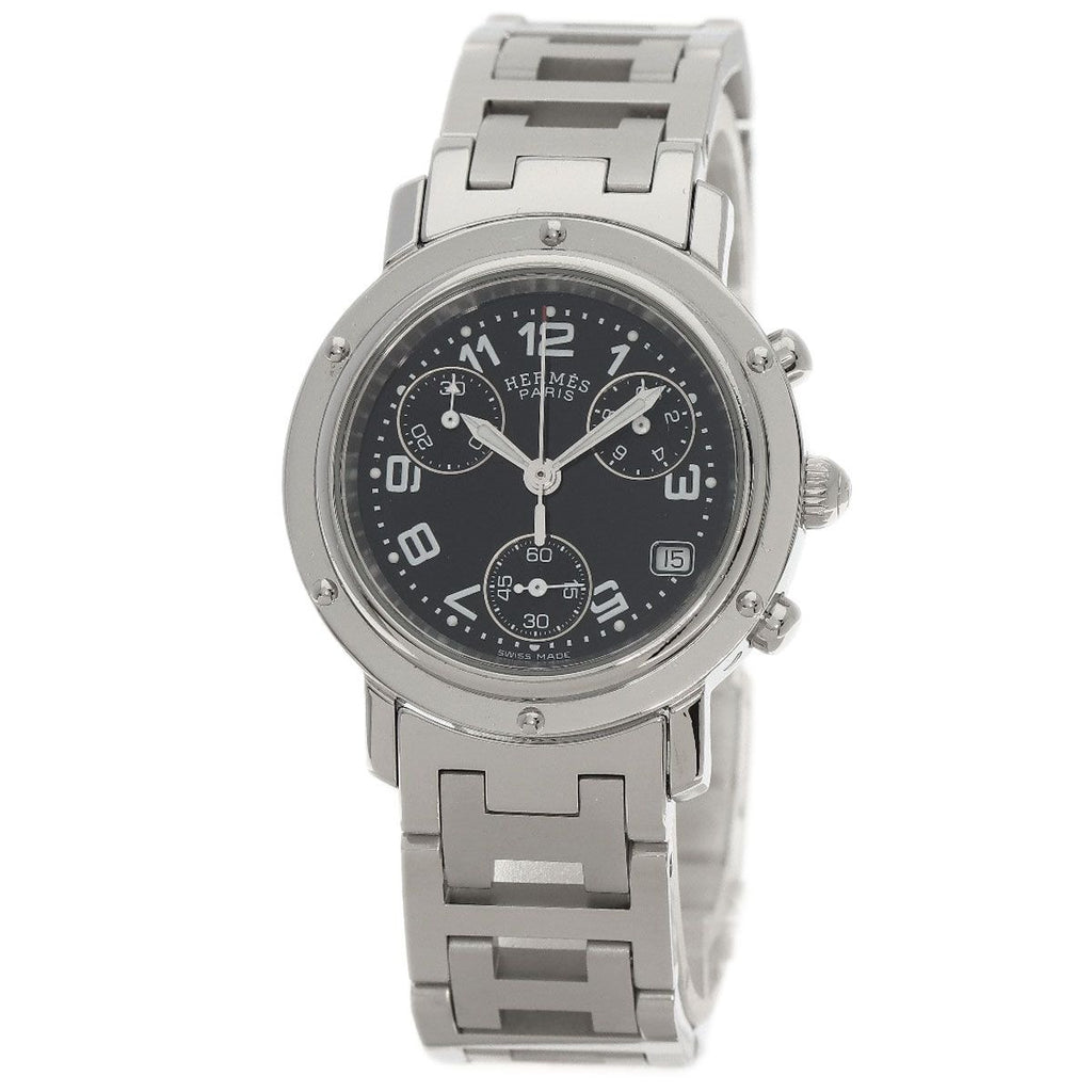 Hermes Clipper Chrono Watch SS