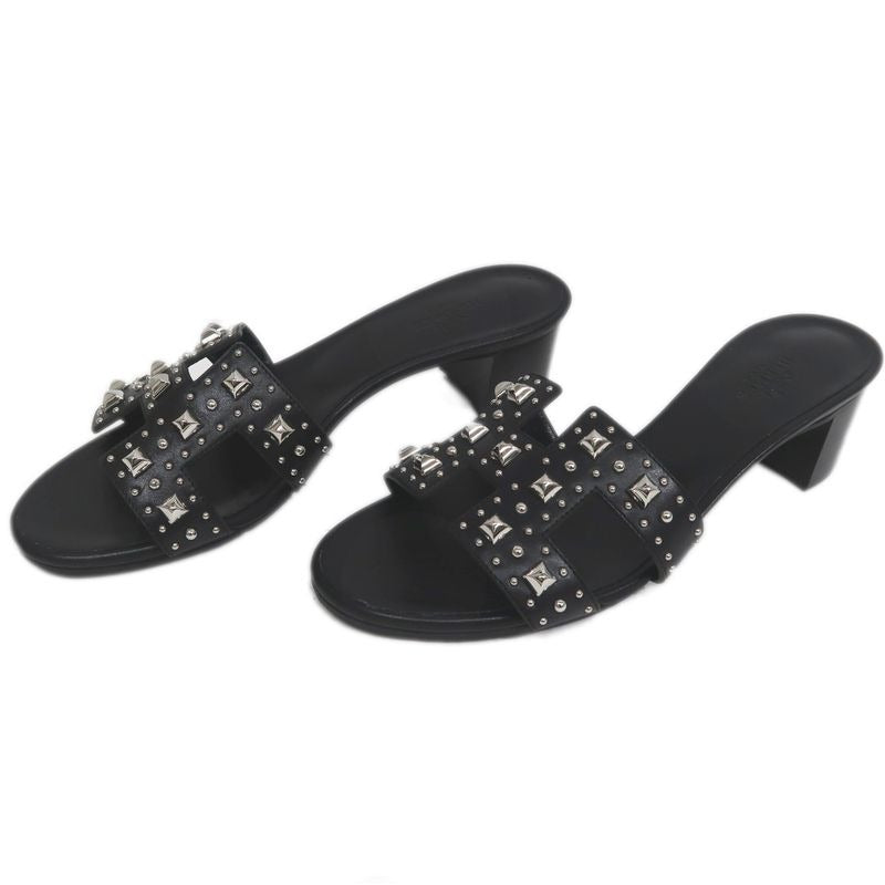 Hermes Oasis Studded Sandals Size 36 Black Apparel Shoes — view 2